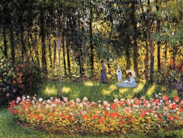  flowers - The Artist s Family in the Garden Claude Monet Impressionism Flowers